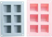 LALAFINA 2pcs 6 Cake Mold Ice Cube Molds Soap Mold Wall Mounted Soap Dispenser Mold Making Kit Soap Making Kit Honeycomb Mold Cake Pop Mold Mold DIY Soap Tools Chocolate Mold
