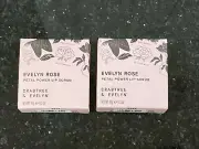 Lot of 2 Crabtree & Evelyn Evelyn Rose Petal Power Lip Scrub 0.3 oz
