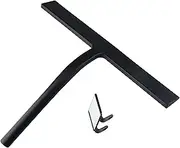 DEDGE Shower Squeegee for Shower Doors with 1 Hooks All-Purpose Glass Squeegee for Bathroom, Shower Doors, Car Windows,Black 11 Inches