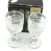 SET OF 2 Cordial Glass Luna by CRYSTAL D'ADRIANA Vintage 1981