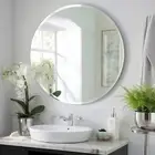 KOHROS Frameless round Bathroom Mirror for over Sink Circle Vanity Mirror 24 Inc