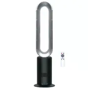 Starke Electric Tower Heater Bladeless Hot Cool Fan Remote Nickel Black Pedestal
