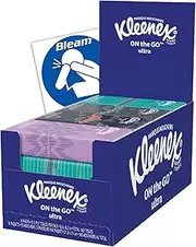 Bleam Klenex Travel Tissues On The Go 3 Ply Facial Tissues 16 Pocket Packs In Display Box
