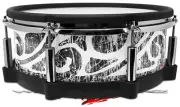 Skin Shell Wrap for Roland V-Drum PD-140 DS Digital Snare Folder Doodles White