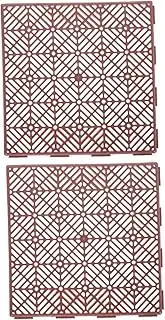 SUPVOX 2pcs Non Slip Garden Plastic Tiles Durable Outdoor Floor Mats for Pathways Patios High End Material Easy to Install Use Smooth Surface Design