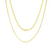 10K Yellow Gold Solid Franco 1.7mm Diamond Cut Spiga Chain Mens Necklace 26"