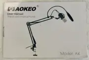 AOKEO the studio microphone- pop filter-stand-mounting clamp-New in box