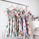 TQ88INDONESIA MIDI DRESS FLORAL 最新飄逸連衣裙花卉印花當代女式休閒連衣裙