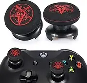 Playrealm FPS Thumbstick Extender & Printing Rubber Silicone Grip Cover 2 Sets for Xbox Series X/S & Xbox One Controller(Demon Circle)