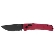 SOG Knife Flash AT-XR Lock 11-18-09-57 Serrated CRYO D2 Garnet Red Pocket Knives