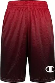 [Champion] Boy's Vertical Script Mesh Shorts (Big Kids)