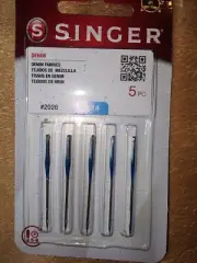 Singer Generic 5pcs Genuine Needles Chromium Type 2022 for Singer Overlock...