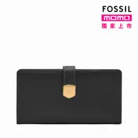 在飛比找momo購物網優惠-【FOSSIL 官方旗艦館】Lennox 真皮金釦長夾-黑色