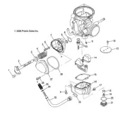 Polaris Carburetor Assembly, Genuine OEM Part 3131742, Qty 1