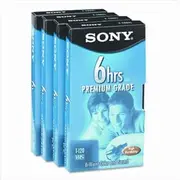 Sony VHS Video Tape, Premium Grade, Repeated Record/Erase, 6 Hours (SON4T120VR) Category: VCRs and VCR Accessories