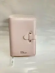 New! CHRISTIAN DIOR Faux Leather Agenda Notebook Notepad Cover Novelty Pink