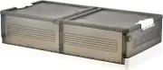 NEW Plastic Under Bed Storage Bin with Wheels, Stackable Organizer with Lid