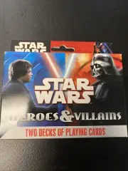 Star Wars Heroes and Villains Playing Cards. Never Played.