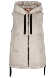 Max Mara The Cube Greengo Hooded Shell Gilet - Off White - 10 10