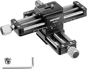 NEEWER 4 Axis Macro Focusing Rail Slider, 360° Rotatable Aluminum Alloy Acra Type Quick Release Plate 1/4" Screw for Camera Camcorder Macro Photography Close Up Film, GM-MP3