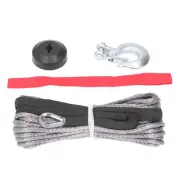 ›Winch Rope Kit With Spring Clevis Sling Hook Rubber Stopper 4400lbs Loading