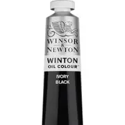 Winsor & Newton 200ml Winton Oil Colour Paint Tube Artist/Painting Ivory Black