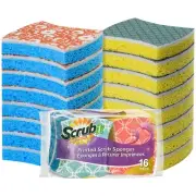 Non-Scratch Cellulose Scrub Sponge - Soft and Easy Grip - Kitchen Sponges for...