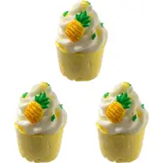 3PK Bomb Cosmetic Pineapple Party Bath Bomb Mallow Fragrance Bathing Tub Fizzy