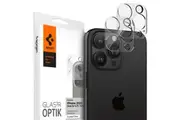 SPIGEN iPhone 16 Pro / 16 Pro Max / 15 Pro / 15 Pro Max / 14 Pro / 14 Pro Max Camera Lens Protector, Genuine Optik Tempered Slim Glass 2PCS for Apple
