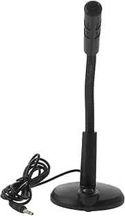 KAILIKETIY 3.5mm Desktop Microphone Condenser Meeting Mic Wired Mic for Pc for Voice Chat Live Streaming Lightweight and Portable