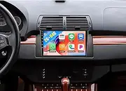SIXWIN Android Car Stereo for E53 1999-2005 with Wireless CarPlay Android Auto Mirror Link 2G+64G 9 Inch Touchscreen Bluetooth GPS Navigation WiFi FM Backup Camera MIC