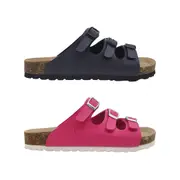 Best Ever Boots Breeze Ladies Slides Triple Strap Australian Made Slip On Sandals