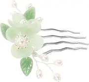 VICASKY Vintage Pearl Flower Hair Side Comb for Women Ancient Chinese Hair Accessories for Engagement Weddings Dance Parties Smooth Touch Lightweight Elegant Design