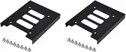 Binxind 2pcs 2.5 Inch to 3.5 Inch SSD HDD Metal Adapter Mounting Bracket Hard Drive Holder