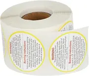 1 Roll Candle Warning Stickers Removable Adhesive Safety Decals for Candle Jars Labels Essential Instructions Design for Easy Use