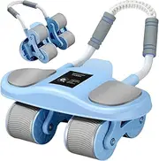 Quzente Ab Wheel,Abdominal Wheel Ab Roller Machine | Automatic Rebound Trainer with Elbow Support, Workout Equipment Machine for Strength Training Gym Home Men Women Fitness