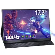 17.3" 144Hz Portable Monitor 1920*1080 HDMI Type-C Gaming Monitor w/VESA Mount