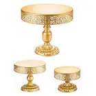 3PCS Gold Cake Stand Decorative Iron Reusable Detachable Stable Cupcake Holder F