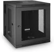 Customized 12U GV600-Series 19" 4-Rails Wall Mount Cabinet with Vented Front Door, Hinged Back