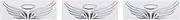 ISTOVO 3X 3D Chrome Angel Wing Sticker Decal Auto Car Emblem Decal Decoration Color Silver