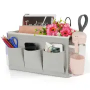 Lilithye Bedside Caddy Bedside Organizer Bedside Storage Caddy with Fixed Straps