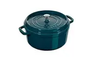 Staub 28cm 6.7L Cast Iron Round Cocotte Pot w Lid Induction Cookware La Mer