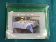 New Quaker Tablecloth Liner Plastic Hunter Green Made USA 60” x 102"