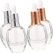 Travel Size Glass Dropper Bottle Set 30ml Refillable Condiment Container for Household Use Random