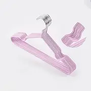 Vivva Non Slip Kids Hanger Not Plastic, [10 Pack] Durable Stainless Steel Children Cloth Baby Hangers for Closet -Perfect Infant Toddler Hanger(Purple)
