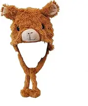 Llama Alpaca Camel Lama Glama Plush Fluffy Hooded Hat Cap Beanie Earmuff-costume