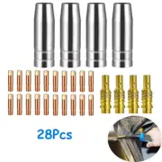 28 Pcs MIG / MAG Torch Welding Torch 15 AK Welding Consumable Spare Parts Kits