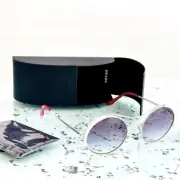 NWT Prada Italy Round Sunglasses SPR 55V Gradient Purple White