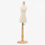 EleganceForm: Adjustable Female Mannequin Torso with Wooden Stand - Perfect for