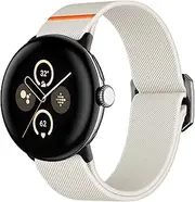 [Haveda] Stretchy Solo Loop Compatible with Google Pixel Watch 2 Band/Pixel Watch 3 Band 41mm/Google Pixel Watch Band Men Women, Adjustable Elastic Nylon Sport Strap for Google Pixel Watch